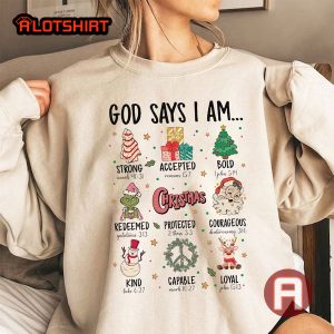 God Says I Am... Christmas Vibes Shirt