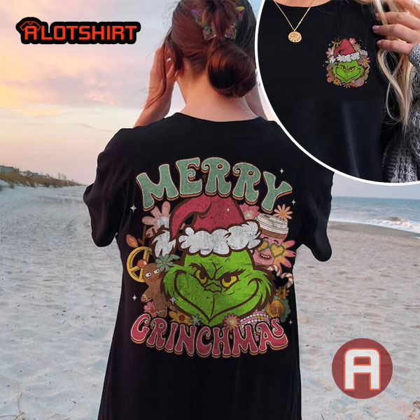 Retro Merry Grinchmas Funny Shirt