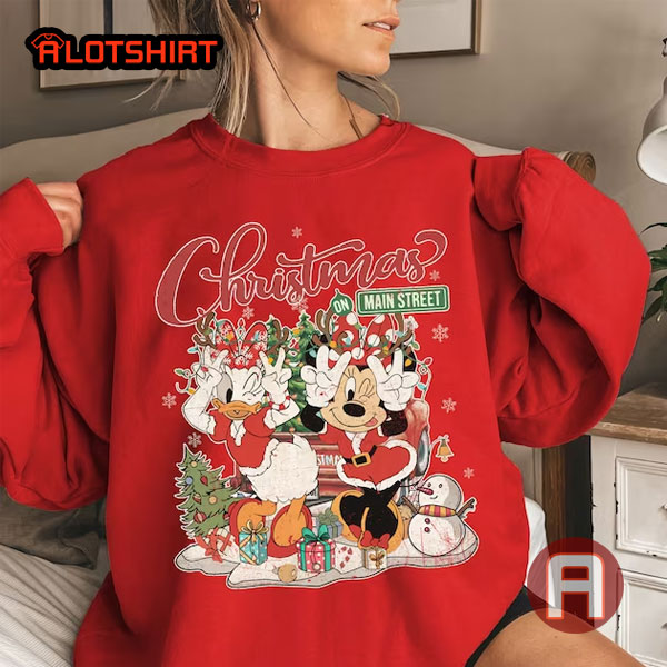 Vintage Disneyland Christmas On Main Street Shirts