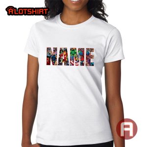 Personalised Name With Marvel Logo T-shirt
