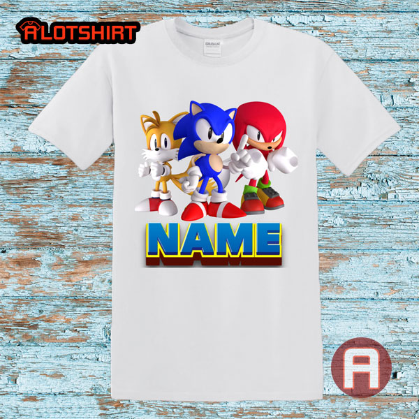Sonic Comic Superhero Custom Name T-shirt