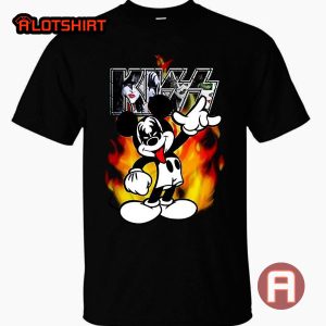 Rare Kiss Mickey Mouse Band T-Shirt