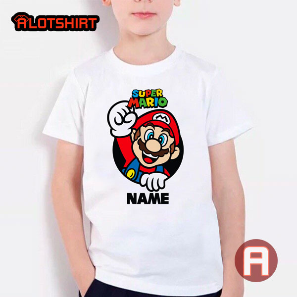 Super Mario Personalised Name T-Shirt